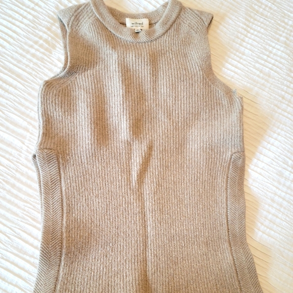 Wilfred Sweaters - Aritzia Wilfred Tan Wool Sweater Vest